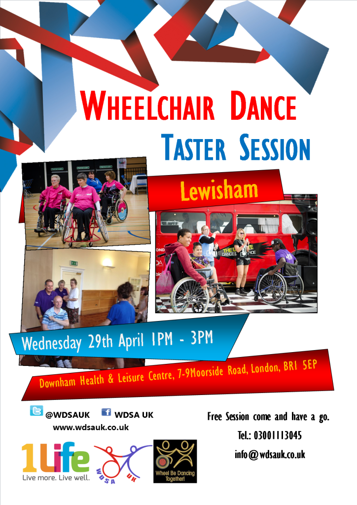 ParaDanceUK's tweet photo. @wheelbedancing are holding a FREE taster session in #wheelchairdance in Lewisham tomorrow! details below. http://t.co/7M6PXmojBB