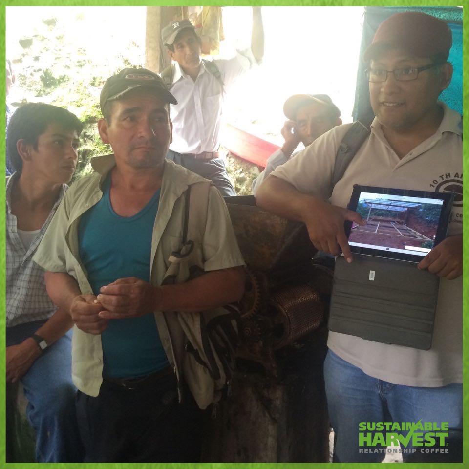 SustHarv's tweet photo. SH Peru staff provide guidance in harvest best practices at the Apesi Coop #ImpactAtOrigin http://t.co/kD6PJT4KaL