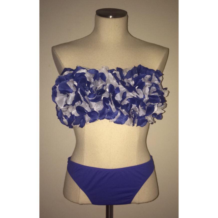 Ready made and ready to be posted! Blue and white flower petal bikini size 10-12 💙 #Ibiza #Marbella
