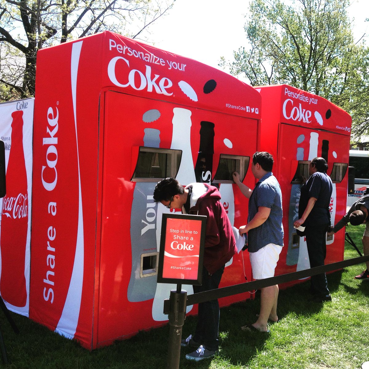 GW_IAD's tweet photo. Only a couple of hours left to get a personalized #Coke and share one with a friend! #ShareACoke #GW #MVC @GWPeterK http://t.co/Ja4jN4Qcwo
