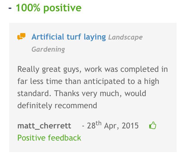 Another happy customer &amp; some great feedback 😃 please don't forget to check out our <a href="/mybuilder/">MyBuilder</a> profile #tradetalk