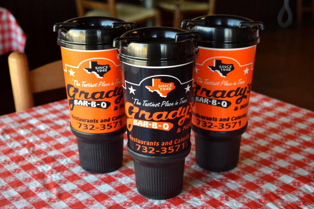 Gradys_BBQ's tweet photo. Back by popular demand! Pick up your Grady's BBQ mug for only $3.99 w/ $0.75 refills! #GradysBBQ  #Fiesta2015 http://t.co/DwVdwmbK0j