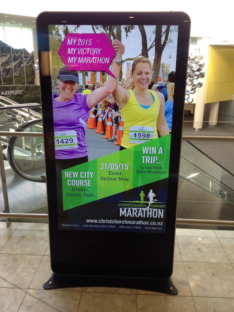DemografikChCh's tweet photo. Great to see our new brand for Christchurch Marathon out and about! Almost makes you want to run ;) #chchmarathon http://t.co/6iE83buCj3