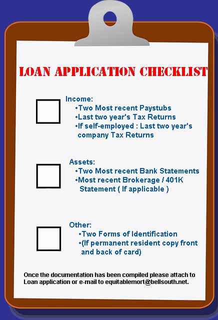 EMILending's tweet image. Loan Application checklist #toptipsforhomebuyers #tuesdaytips call #EMIlending at 305-408-8045