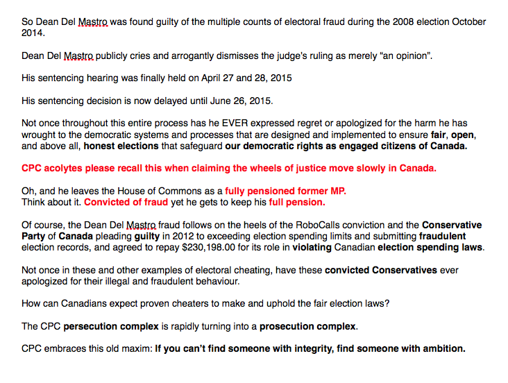 CuJoYYC's tweet photo. Apparently, Canada's election laws don't apply to these so-called Conservatives.

#DDM #CPCfraud #cdnpoli #Karma http://t.co/0A87WZdBbO