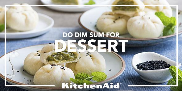 KitchenAidUSA's tweet photo. "Do Dim Sum for Dessert" with Green Tea Steamed Buns from @kevinandamanda: http://t.co/vtAJUCE4xG #moretomake http://t.co/luvCLuiQWm