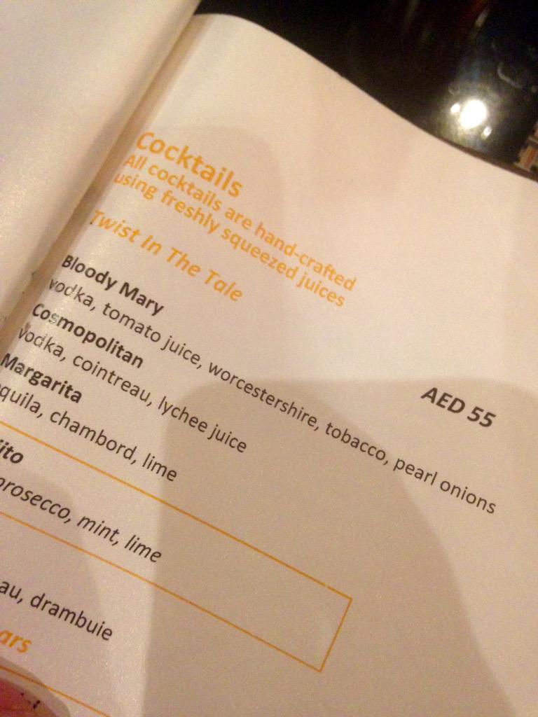 lauradickinson9's tweet image. Interesting take on a Bloody Mary at The Observatory in Dubai... #TranslationIssues @ChaseVodka