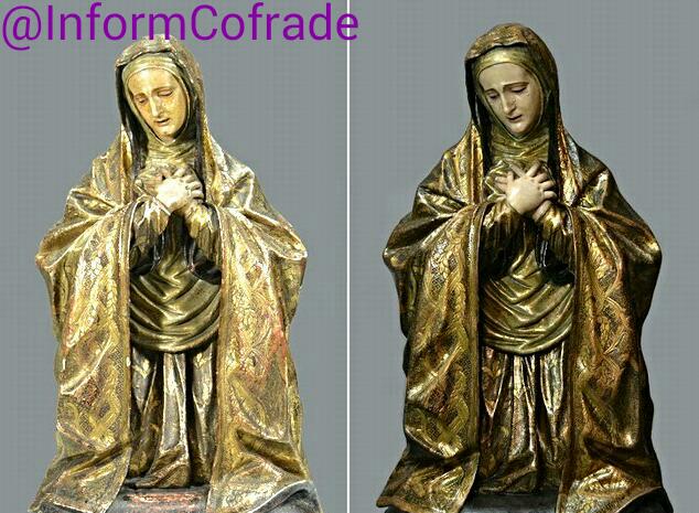 InformCofrade's tweet photo. #InfoSevilla @Carlospenjor restaura la Virgen orante de la Hermandad Santo Entierro. Gran resultado. http://t.co/VqJqi5lbbu