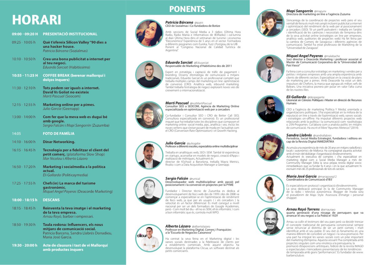 Día 1 de mayo hablaremos de #Marketing, #SocialMedia y #Empresa en #IncaInnova #Mallorca incainnova.es
