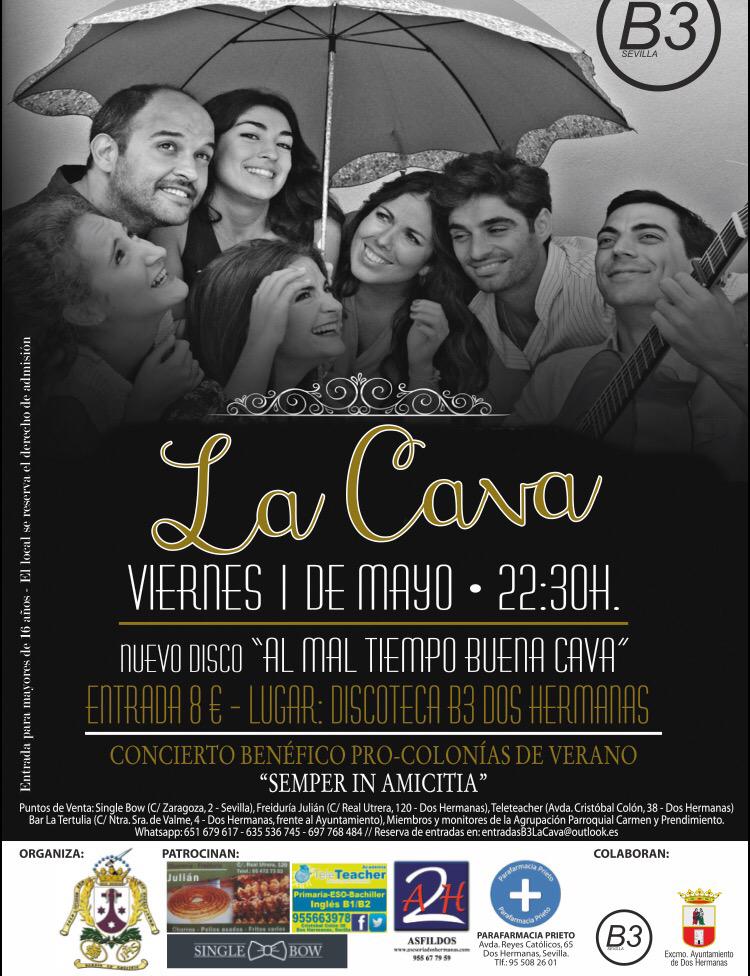 caridadprendi's tweet photo. No te pierdas @LaCavaGrupo el próx 1 de mayo de dos hermanas por una buena causa toda info en http://t.co/uhoTPwzp6I http://t.co/IDjmnCpS63