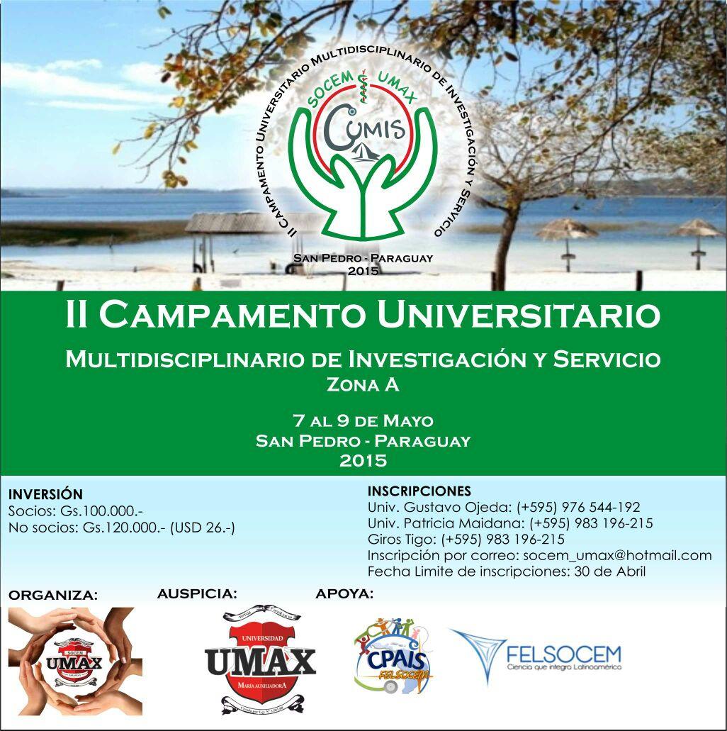 Te invitamos al CUMIS DE ZONA A
Anímate a ser parte de esta experiencia inolvidable! 
<a href="/FELSOCEM/">FELSOCEM</a> <a href="/cpais_felsocem/">CPAIS FELSOCEM</a>