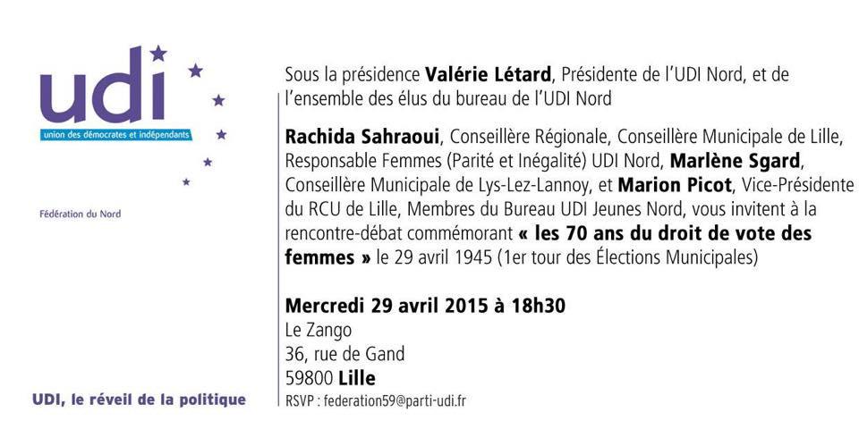 Laporte_Caro's tweet photo. 70 ans du droit de vote des femmes avec @valerieletard @rachidasahraoui #UDINord #Lille @UDI_Lille Belle initiative ! http://t.co/kRhI5uPw2L