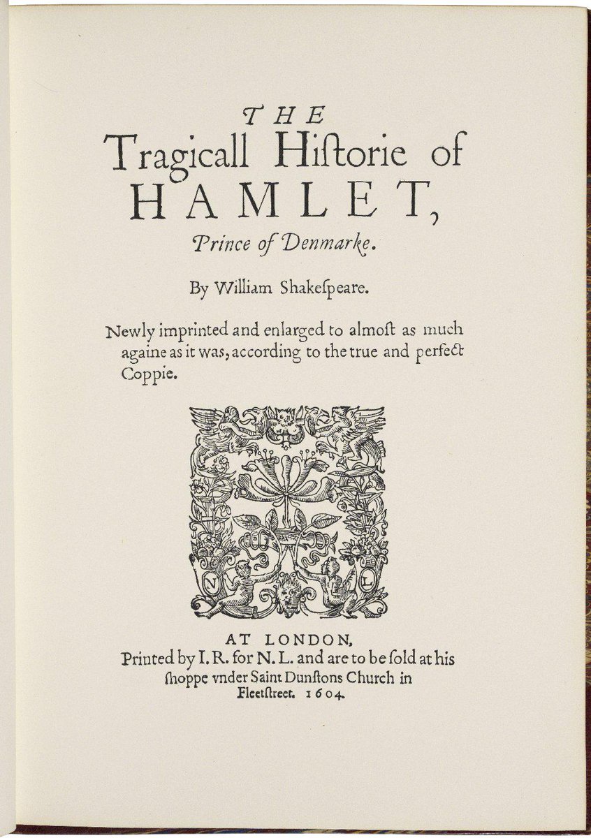 FolgerLibrary's tweet photo. Shakespeare's Hamlet, facsimiled from the edition printed at London in 1604 http://t.co/pzDFtgH0MM #FolgerFinds http://t.co/E9dWLT2b7x
