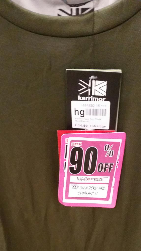 adelewilliams's tweet image. @LeftLion Someone's been re stickering  #sportsdirect #Nottingham with more truthful labels #SecretsofSportsDirect