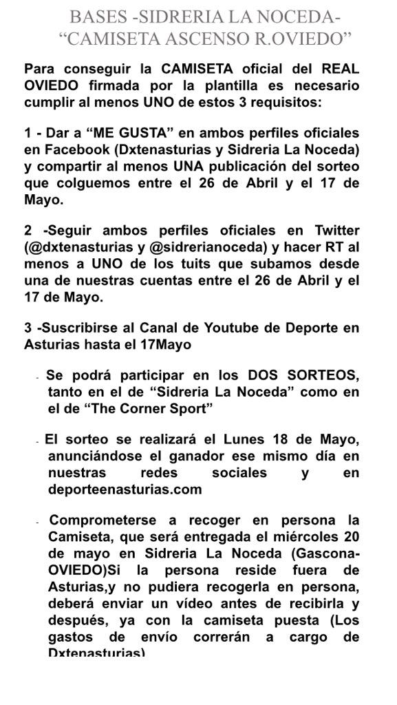 dxtenasturias's tweet photo. SORTEAMOS 2 camisetas del #RealOviedo firmadas por la plantilla! Haz RT para llevártela! BASES especificadas AQUÍ ! http://t.co/pWKG65vrIu