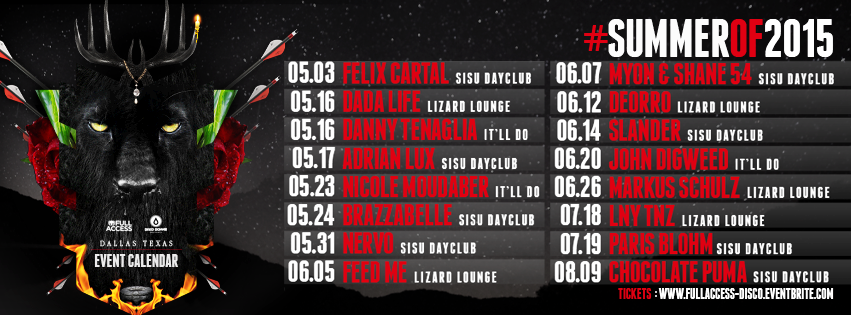 NightCultureDFW's tweet photo. Announcing the @FullAccessEvent Season Pass contest! RT to win a pair of tickets to all shows listed! #UnityThruMusic http://t.co/ETTgw9yUyL