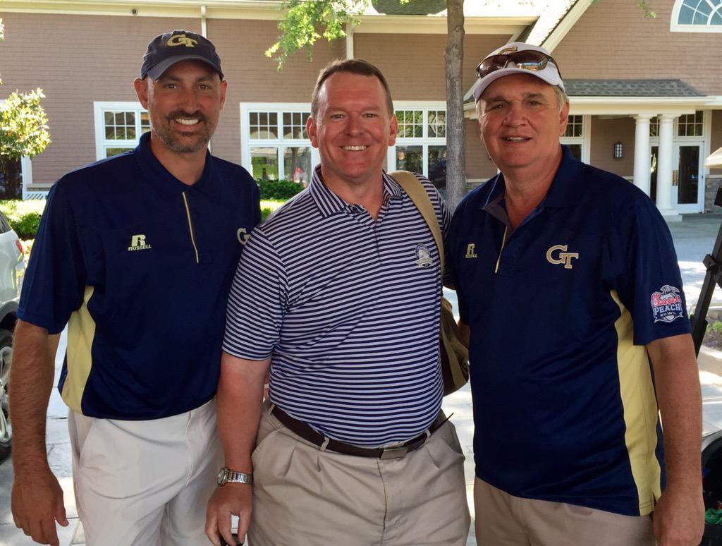 WesDurham's tweet image. Playoff victory and "Three-Peat" for Jon Barry &amp;amp; @GTPaulJohnson in #CFAPBGolf Challenge. @GeorgiaTechFB @NBAonESPN2