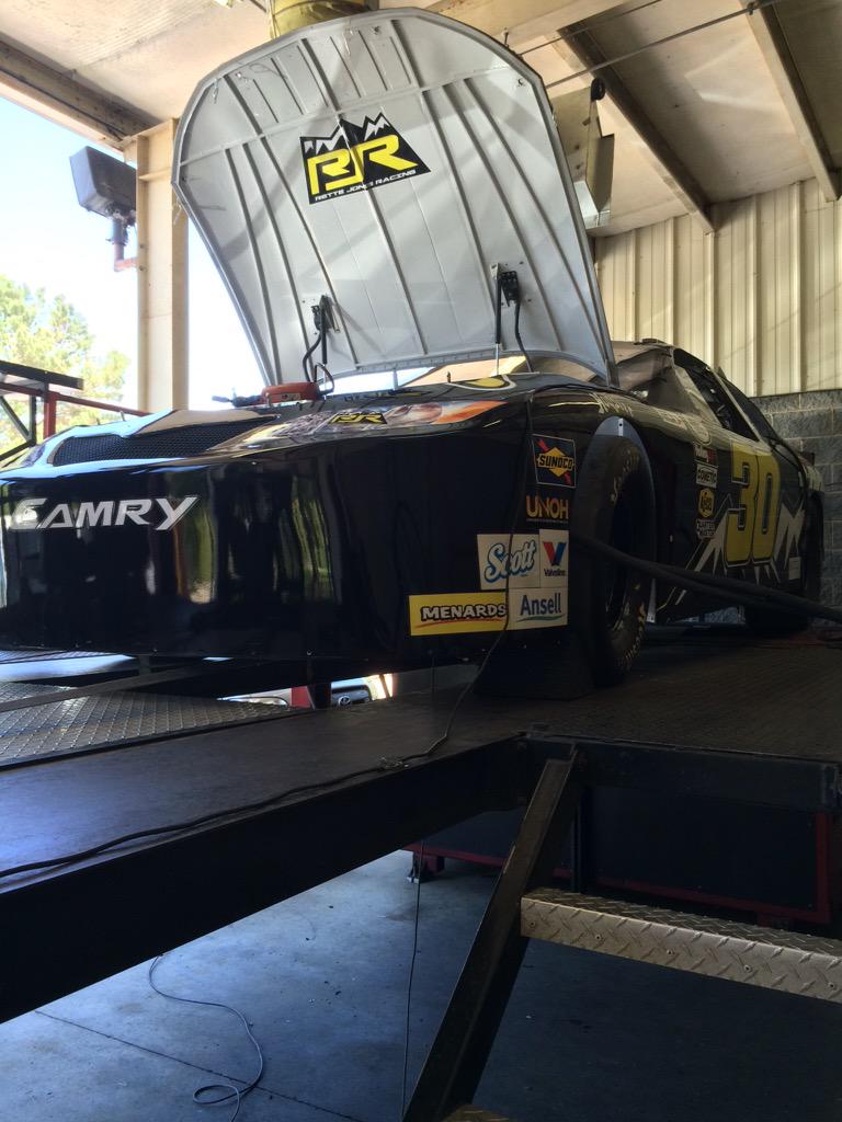 RetteJones30's tweet photo. Chassis dyno for the #30 @JAARExc #JonesGroup Toyota before loading up and heading for @TalladegaSuperS http://t.co/EPBgPygl1z