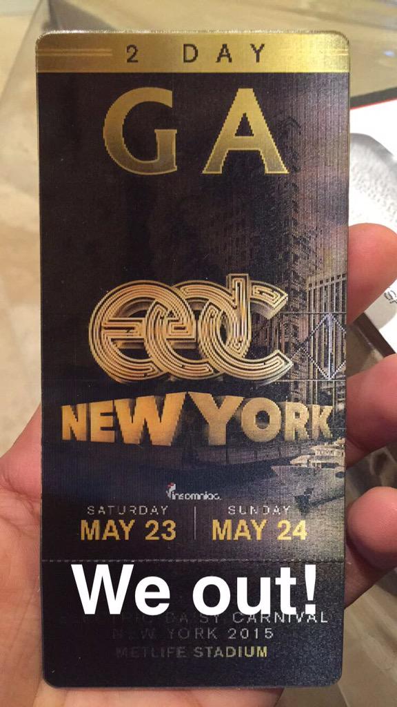 ForeverUp392's tweet photo. Excited for #MemorialDayWeekend with my friends. Music and dance is my therapy #EDCNY2015 #GoodVibesOnly #ASOT http://t.co/L1uxU3yodZ