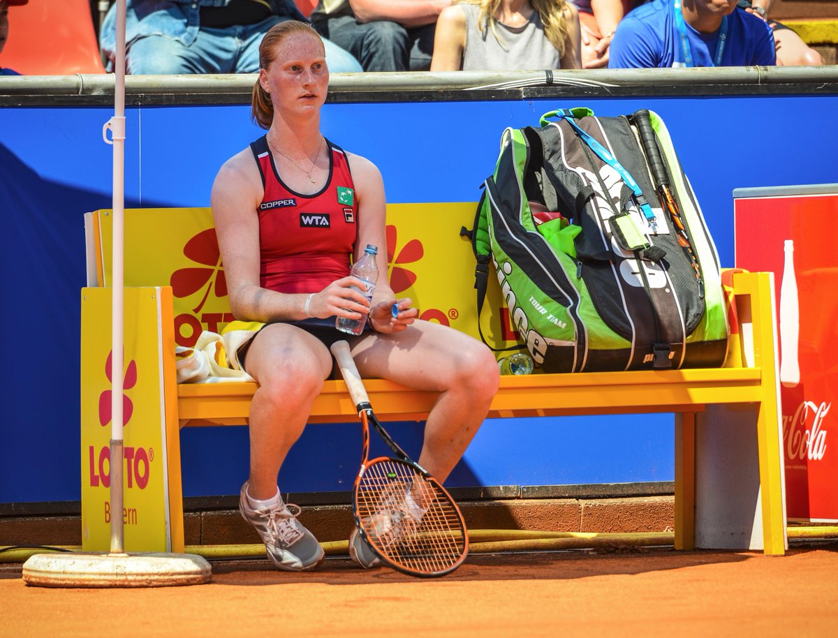 SportTimeBE's tweet photo. Alison Van Uytvanck s'incline au premier tour à Marrakech sur le score de 6-0 7-6 (7-3 tie-break) face à Monica Puig. http://t.co/h5LxcJ4Iy3
