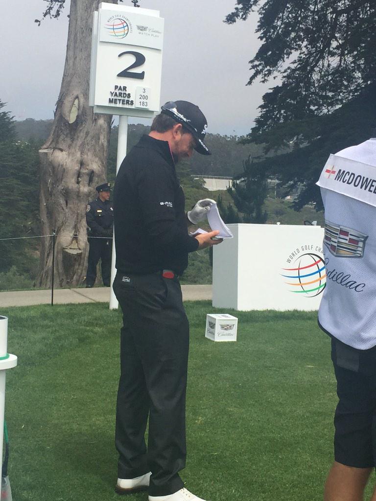 GAMEGOLF's tweet image. Hole 2 at #HardingPark. GMAC deciding what club to pull. From 200Yards, what club would you use? #WGCMatchplay #stats