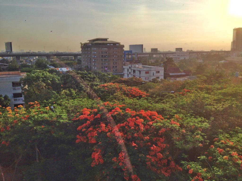 kodomut's tweet photo. Bangkok hotel I'm staying in is close to BITEC, but no place for food in the morning! http://t.co/SZPgTTzj81