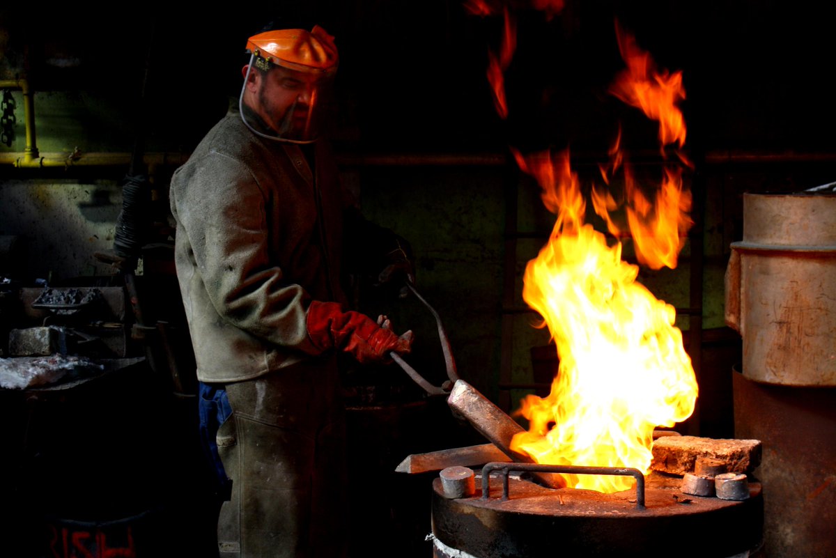 Brett filling the furnace with aluminium ingots 
#photooftheday