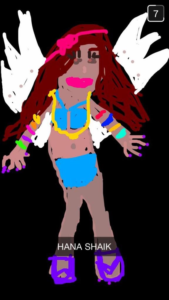 hana_sh7's tweet photo. @VictoriasSecret me as a vs angel snapchatted by @amaniangel11 🆚💟👼 #NewestAngels #victoriasecret http://t.co/vTX9pnQoic