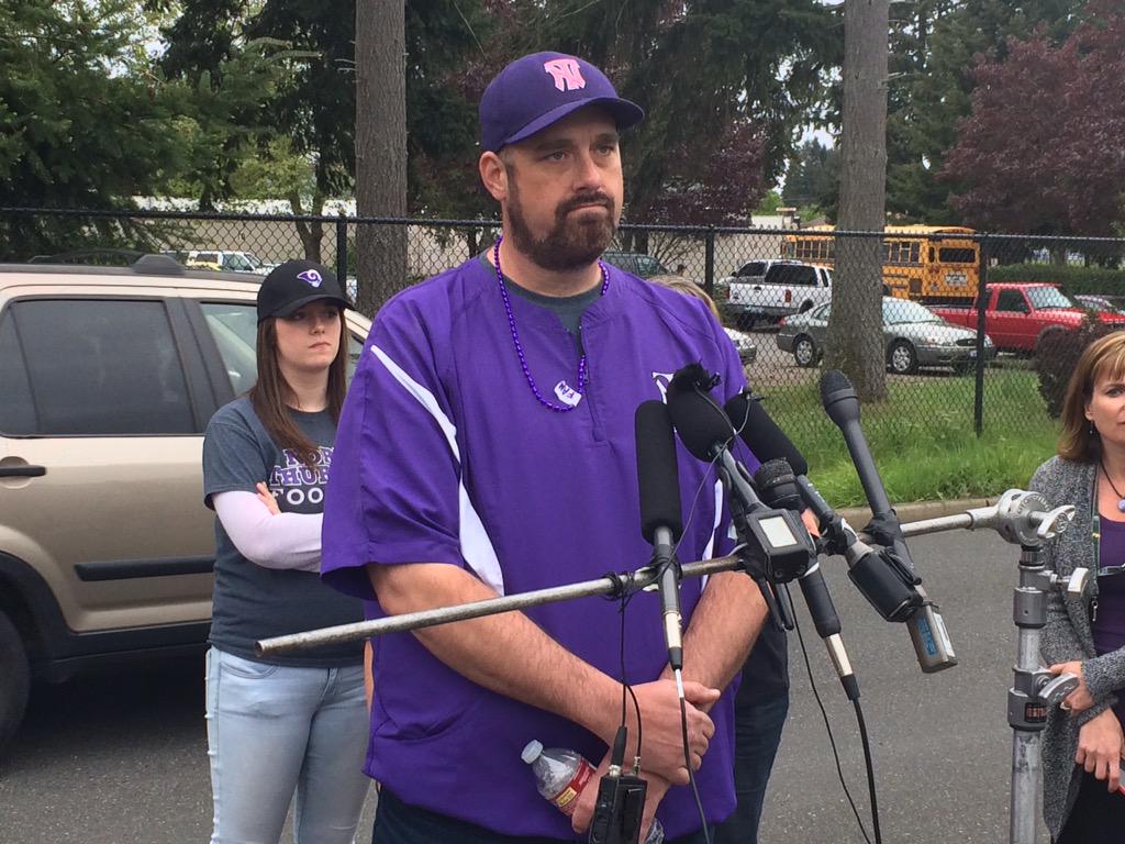 KIRO7Seattle's tweet photo. "I reacted to a situation." Teacher #BradyOlson talks about tackling gunman in #NTHS. Watch: http://t.co/xVCm31624j http://t.co/F6a7uMdaxA