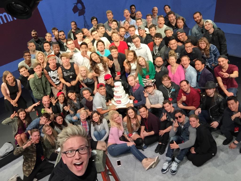 DudePerfect's tweet photo. HAPPY 10th BIRTHDAY @YOUTUBE!! #YouTuberSelfie http://t.co/v2uU4pR5Et