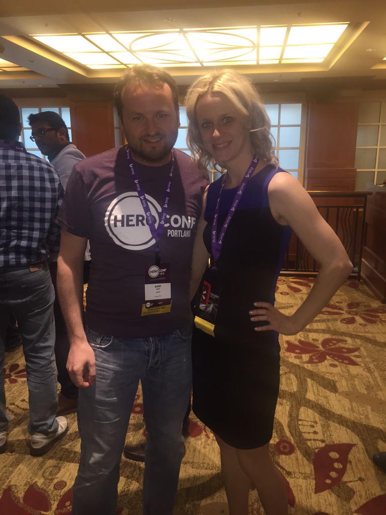megan_ginecki's tweet photo. Pictures with my favorite #HeroConf co-presenter. #Ppcaudits #bestpairing @wijnandmeijer http://t.co/s8e4FOG0Fr