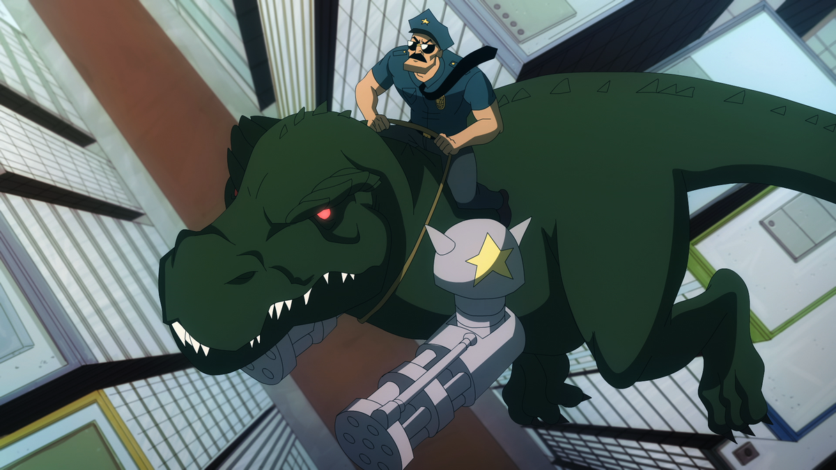 AniDomiFXX's tweet photo. .@AXECOP. Flying T-Rex. Thursday @ Midnight on #AnimationDominationFXX. http://t.co/L8iQIxag87