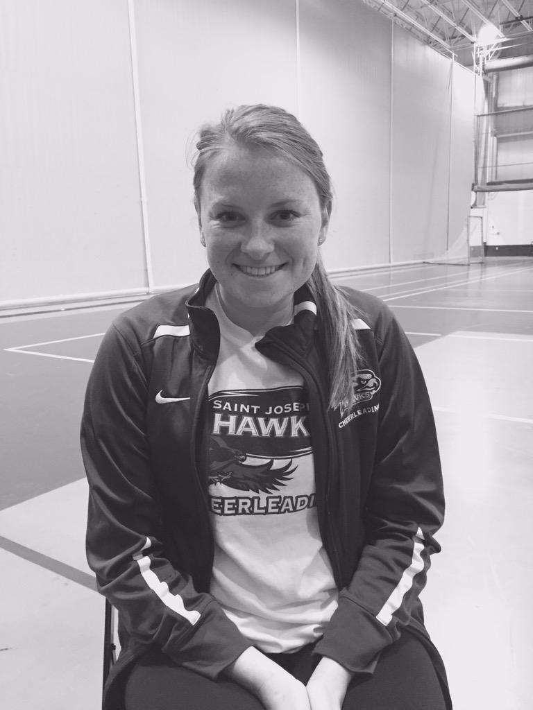 orimouttet's tweet photo. Say hello to Meg Kavanagh,15'!! Look out for the interview about this HAWK's 12 year cheer career!! #SJUSeniorMoment http://t.co/r4zSpskXDR