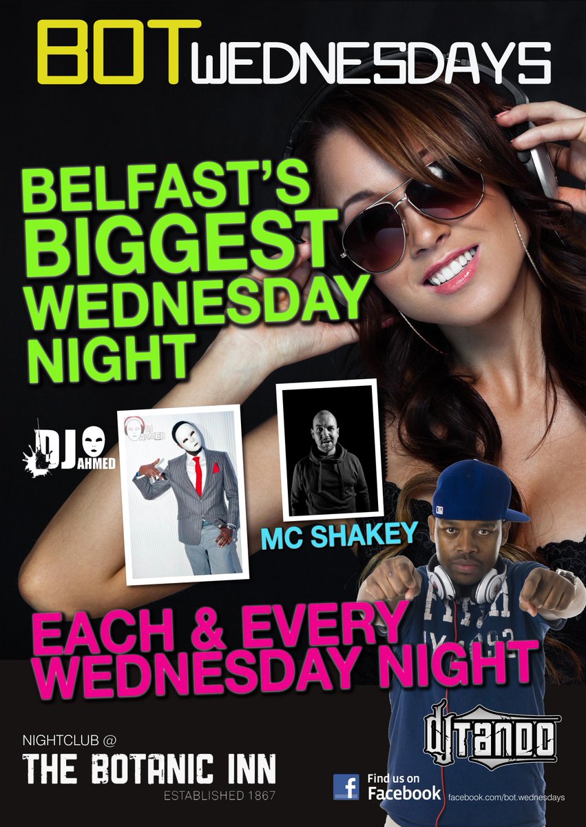 Wednesday night! Whats on? Make it to <a href="/BotanicInn/">The Botanic Inn</a> for their midweek madness! #Belfast #bot #HumpDay