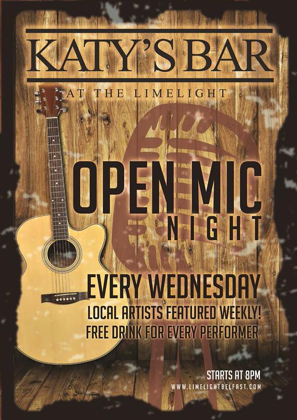 Wednesday night! Whats on? <a href="/LimelightNI/">Limelight Belfast</a> sing your heart out with an open mic night. Have you the #xfactor #TheVoice