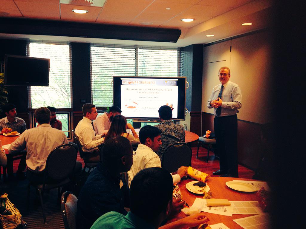 SmithOCSTerps's tweet photo. Congrats again to @AKPsiOT for their big win! Investing in themselves w/ @DrK_SmithOCS Branding workshop! http://t.co/JBVRm4kw8A