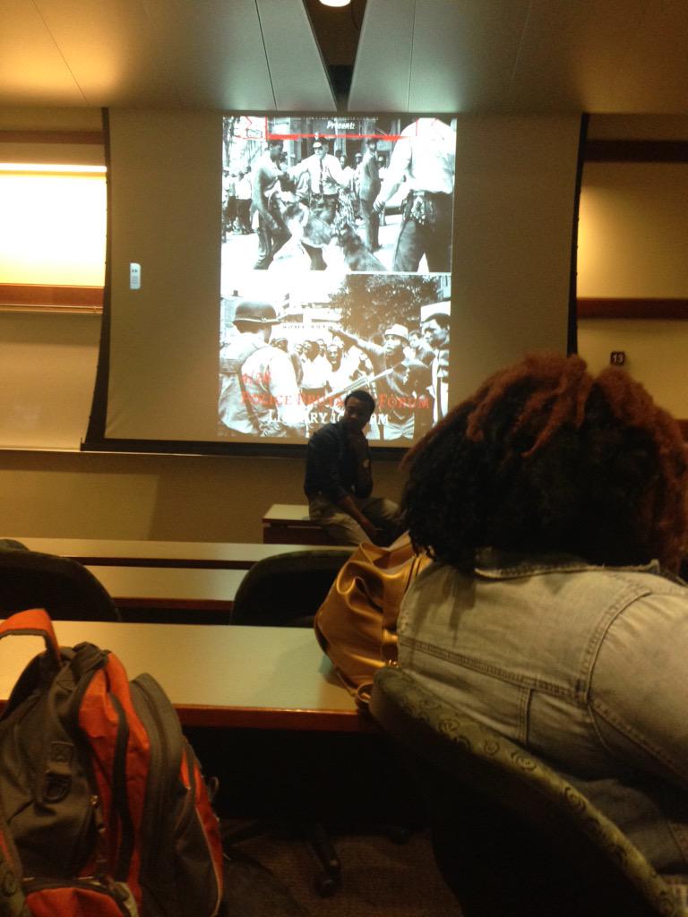 Great discussion going on at the @MoStateNUPEs Police Brutality Forum. #KappaWeek2015