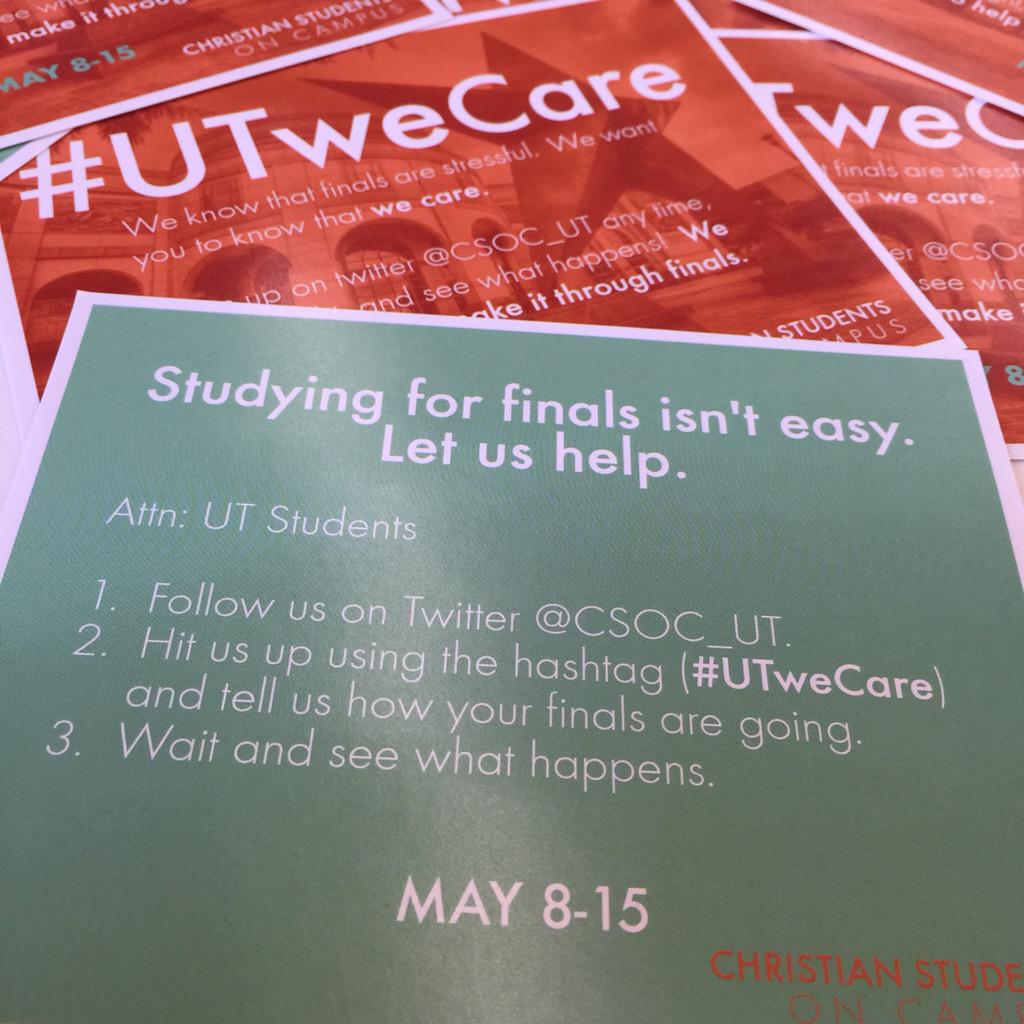 CSOC_TX's tweet photo. What's happening?! This is happening! #UTwecare http://t.co/BP9rCw0Mti
