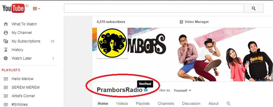 Sekarang YouTube <a href="/prambors/">prambors</a> sudah Verified. Yuk kita subscribe >> youtube.com/PramborsRadio biar update ama video2 kita.