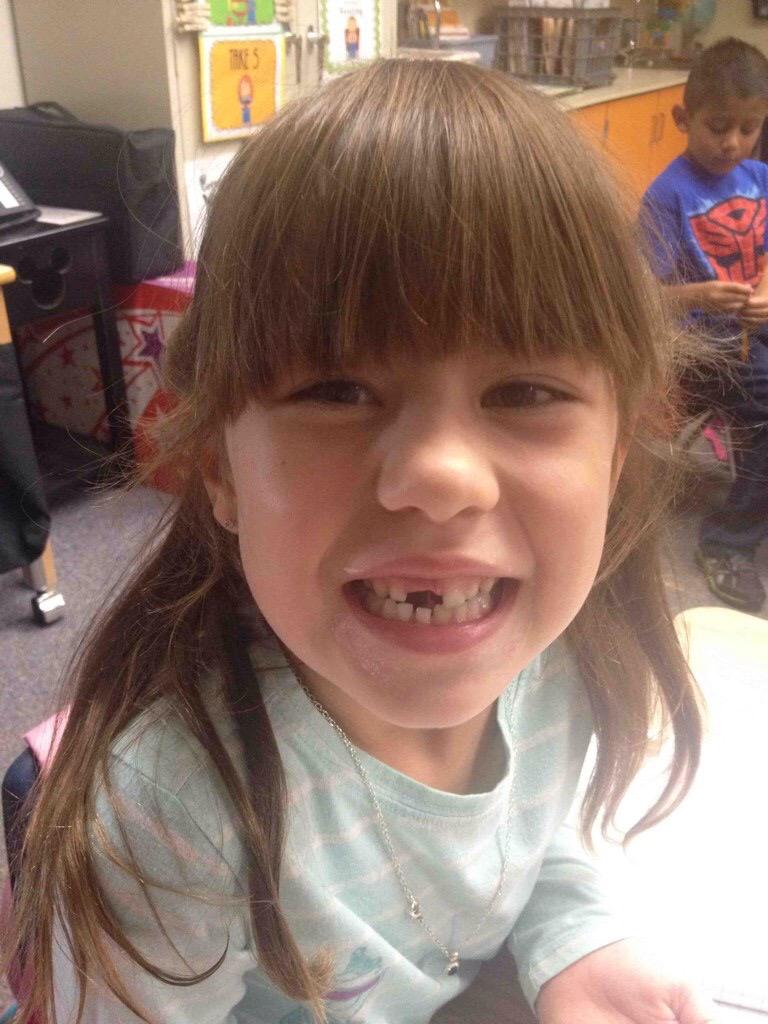 A student lost her tooth and I was able to send a picture and message to her parents right away. #proudtoteach