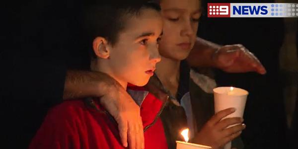 9NewsQueensland's tweet photo. Anti-death penalty protest and vigil for Andrew Chan, Myuran Sukumaran was held in Brisbane overnight. #Bali9 #9News http://t.co/5bvhFiDIEL