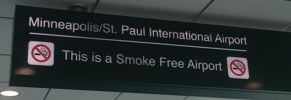 KennyBrendan's tweet photo. At least at the Oakland International Airport you can still smoke for free. @mspairport @FrancesLPeck #HyphenFail http://t.co/U6lgaTk2ru