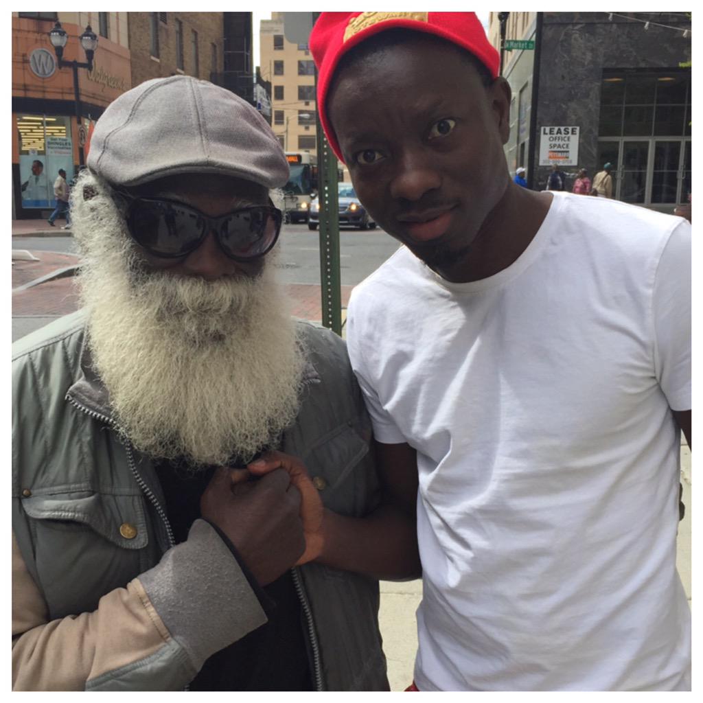 MichaelBlackson's tweet photo. Ran into James Harden's daddy http://t.co/6Q1Wy7Rnr7