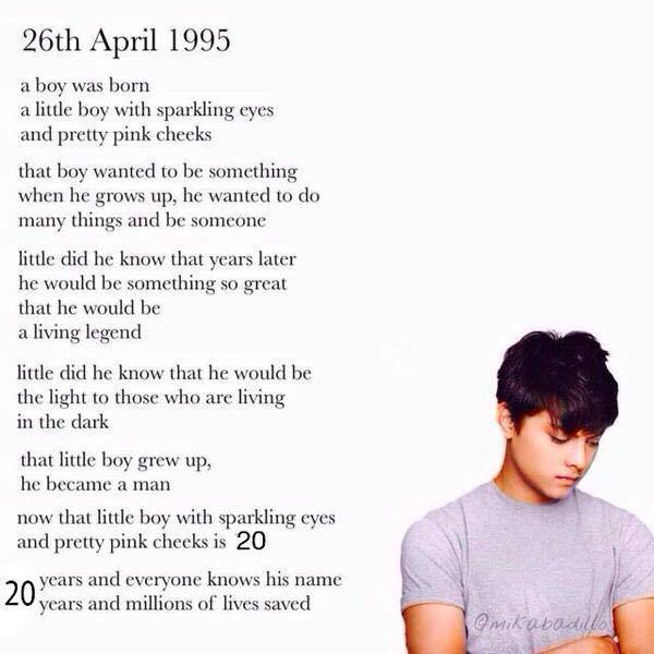   Happy Birthday Daniel Padilla yes 20 kna pero ang gwapo mo pa rin .... 