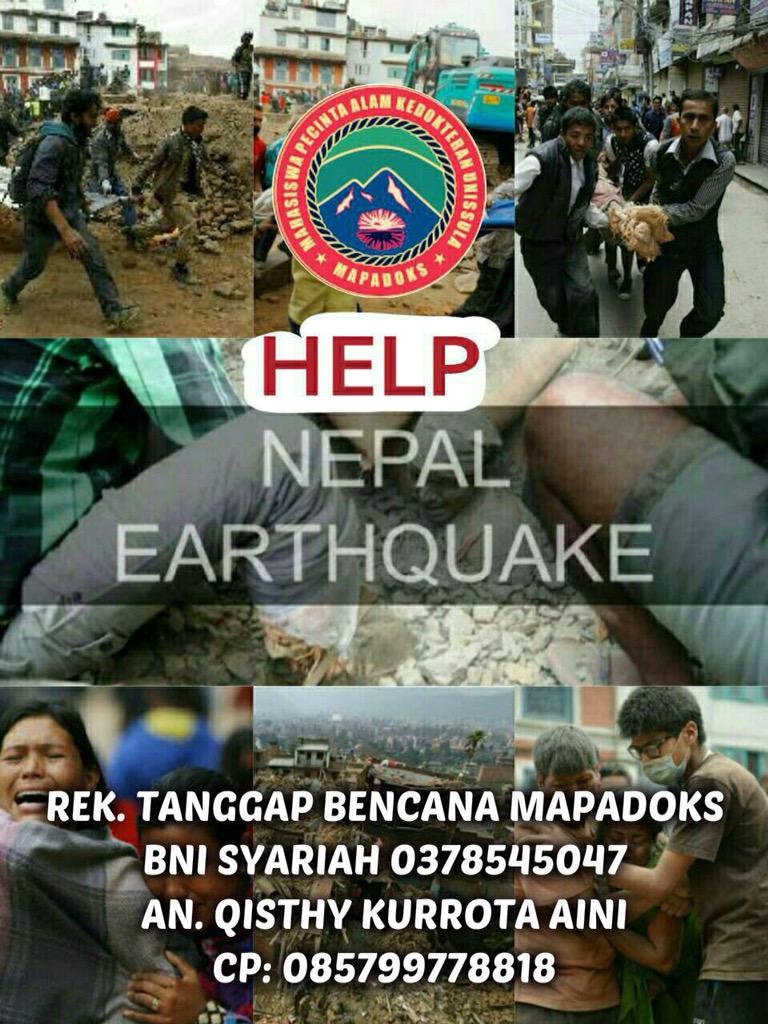 NauvalMD's tweet photo. Lets donate for nepal earthquake #PrayForNepal http://t.co/4Lix81qdiY