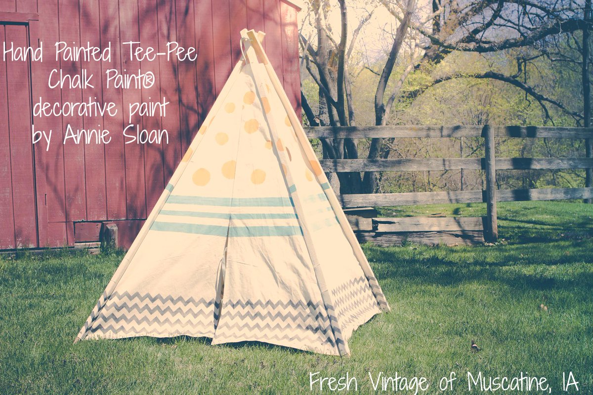 We are just loving the tee-pee we created using <a href="/chalkpaint/">Chalk Paint®</a> decorative paint by <a href="/AnnieSloanHome/">Annie Sloan</a> #morethanpaint