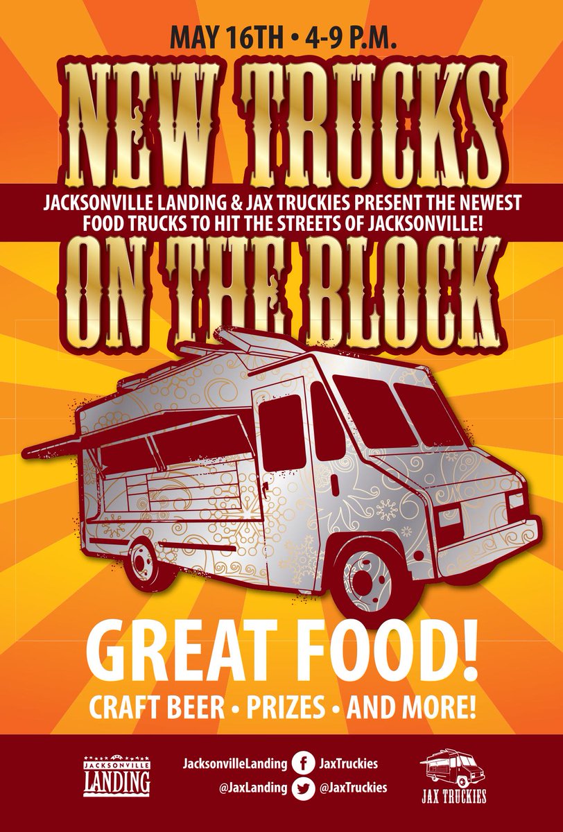 Funkadelic85's tweet image. Time to show the New Trucks on the Block some love!! May 16th! #jaxtruckies #foodtruckfinder #voidgrub #eatlocal