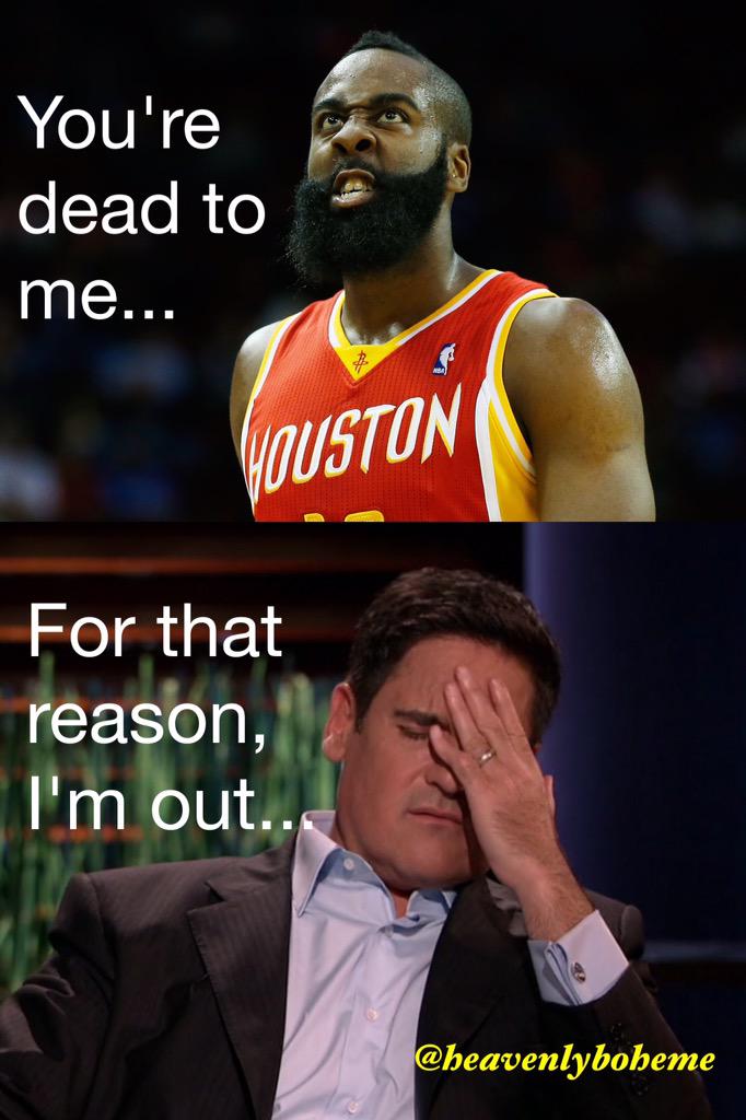 heavenlyboheme's tweet photo. @HoustonRockets 😗 Yeah Buddy! G'nite @mcuban &amp; @dallasmavs 😁 http://t.co/HxkZYYU057