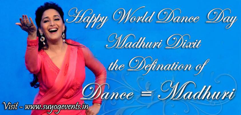 SuyogMarathi's tweet photo. For us, Dance = #MadhuriDixit &amp; @MadhuriDixit = Dance 
Happy #WorldDanceDay #InternationalDanceDay 
- @TheSuyogEvents http://t.co/FcvcuCnZjA