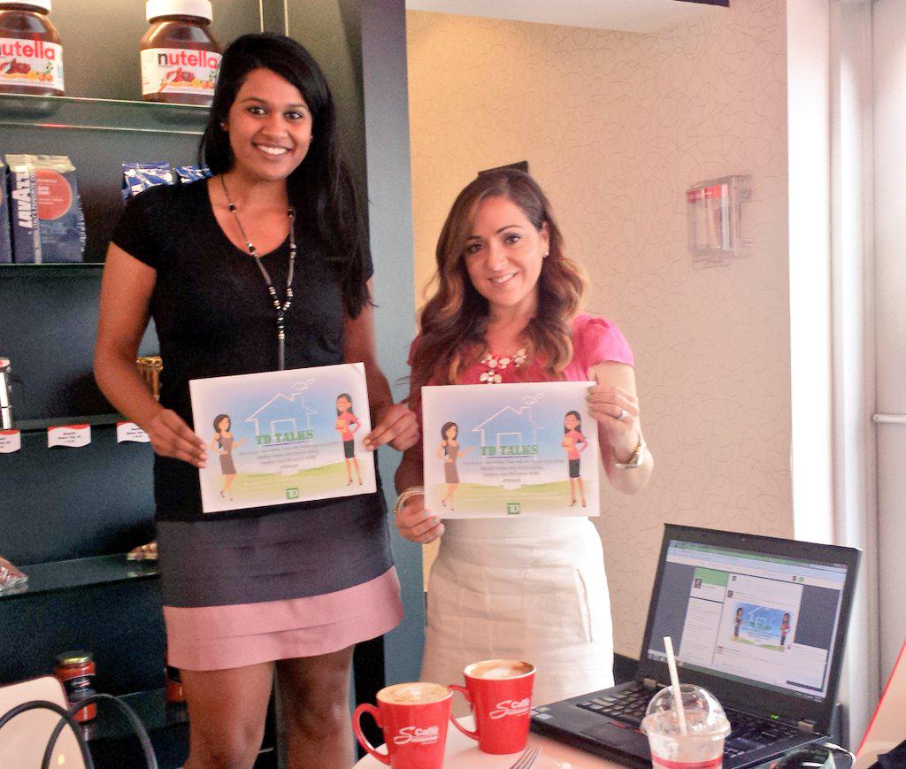 ShachiNaidu_TD's tweet photo. Successful #tdtalks Live Info session with @melissarezes_TD. Thx #yeg for coming to see us and for your questions :) http://t.co/bBXmksOH5k